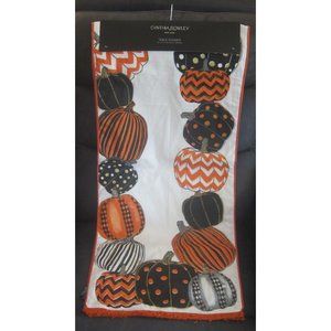 Cynthia Rowley Thanksgiving Runner Pumpkins Chevron Polka Dot Harlequin Patterns